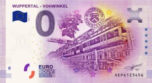 Frontansicht des Vohwinkeler 0-Euro-Scheins (Anniversary-Edition)